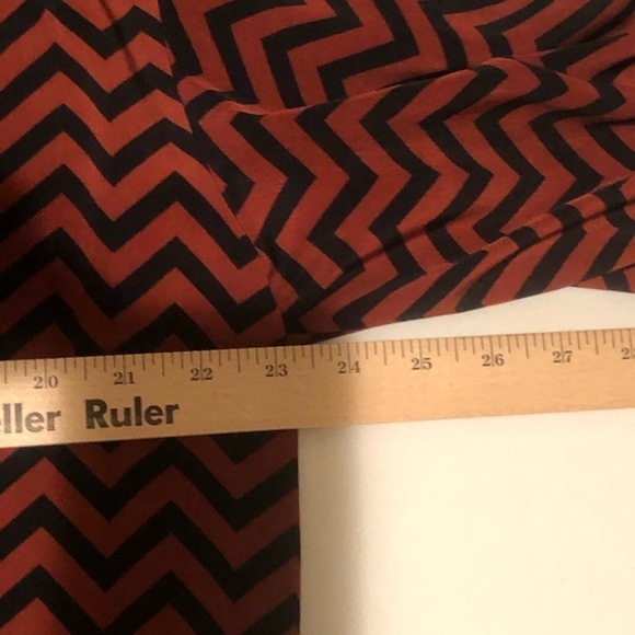 Whisper size Large lightweight jacket rust & navy chevron print open front - Picture 10 of 11